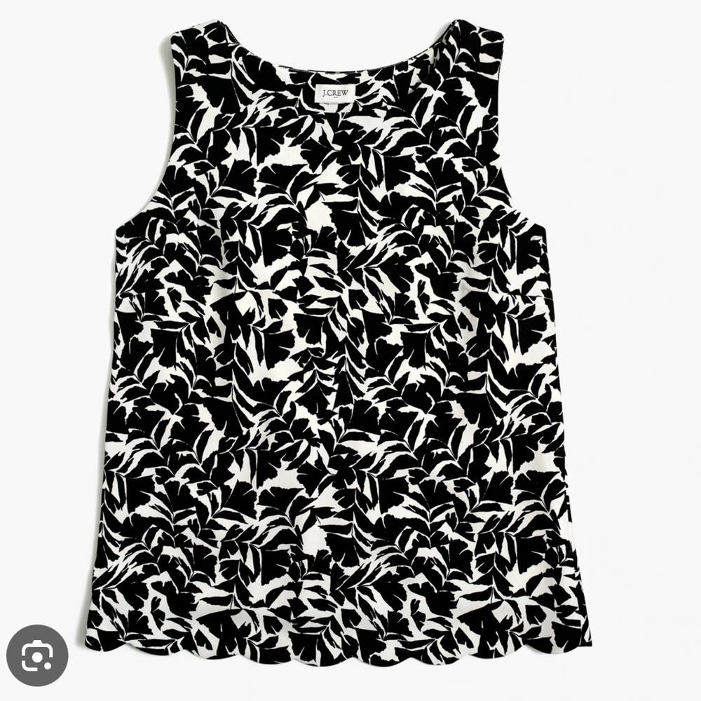 J Crew Scallop Hem Blouse